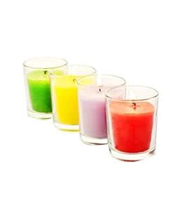 Buy Smartway Glass Colour Candles Set Off 4 Online at Low Prices in ...