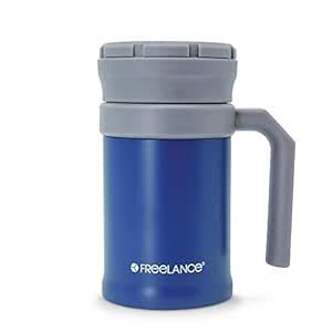 Freelance Stainless Steel Vacuum Mug, 450ml, Blue : Amazon.in: Home ...