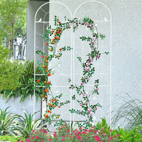 Sungmor Large Metal Garden Trellises for Climbing Plants - 82.5 Inch ...