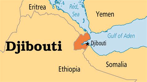 Djibouti on a world map