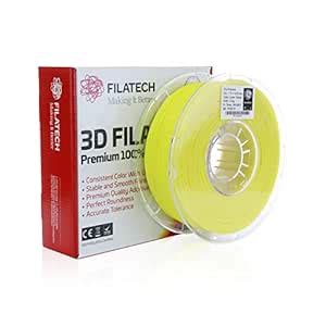 Filatech PLA Filament, Lum. Yellow, 1.75mm, 1KG, Made in UAE : Amazon ...