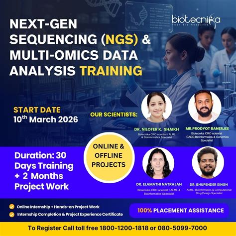 Next-Gen Sequencing & Multi-Omics Data Analysis Hands-On Internship wi ...