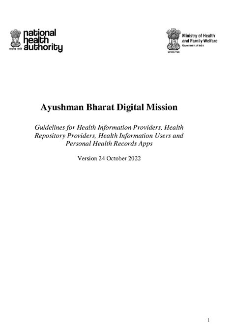 Ayushman Bharat Digital Mission (ABDM) Guidelines for HIPs and HIUs ...