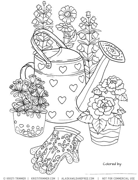 Flower Garden Coloring Pages For Kids