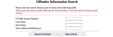 Connecticut Inmate Search - CT DOC Offender Lookup