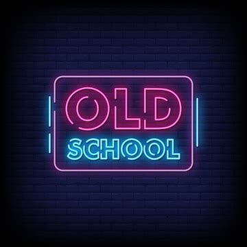Old school neon signs style text | Premium Vector