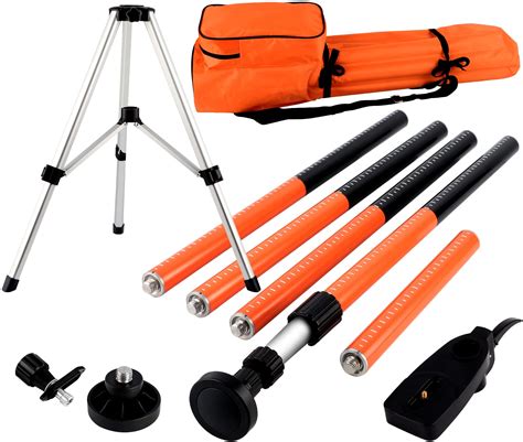 KEZERS Laser Level Pole with Tripod,12Ft./3.7M Telescoping Pole for ...
