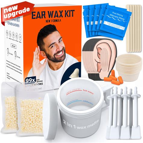 Amazon.com : Wokaar 99 Pcs Ear Hair Remover, 100g Wax, 20 Applicator ...