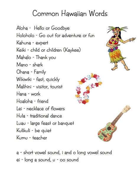 Hawaiian Luau | Hawaiian words and meanings, Hawaiian phrases, Words