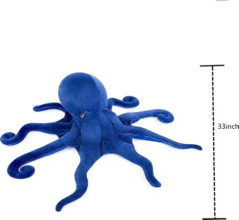 Buy Tiny Heart Super Realistic Octopus Plush Toy, Blue Realistic ...