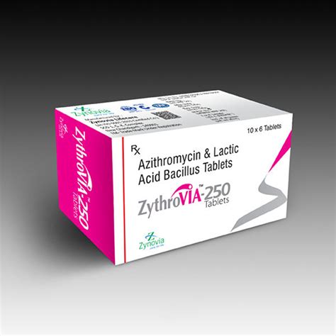 Zythrovia 250 - Azithromycin & Lactic Acid Bacillus tablets - Zynovia ...
