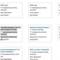 Capgemini — Applied for PMO Manager positions from past 6+months and ...