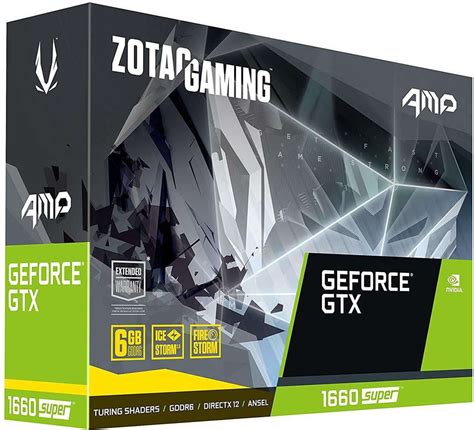 ZOTAC GAMING GeForce GTX 1660 SUPER AMP GDDR6 6 GB NVIDIA Chipset 192 ...