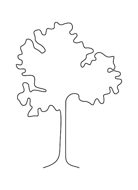 Doodle-Baum in Strichzeichnungen zeichnen | Premium Vektor