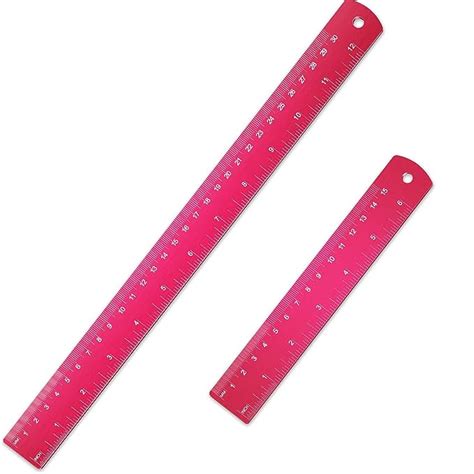 Stainless Steel Ruler and Metal Rule Kit with Conversion Table (Rose ...