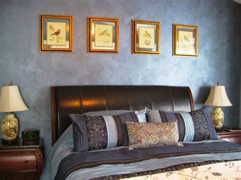 Array of color inc: Metallic Blue accent wall