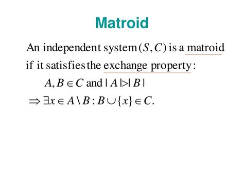 Image result for Matroid Introduction