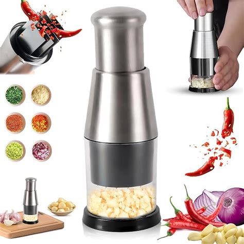 Buy Kresal Multifunctional Hand Pressed Garlic Chopper : Stainless ...