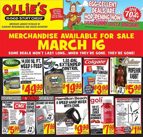 Ollie's Bargain Outlet Outlet Weekly Ad from March 16
