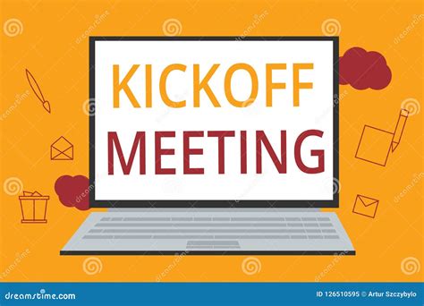 Word Writing Text Kickoff Meeting. Business Concept for Special ...