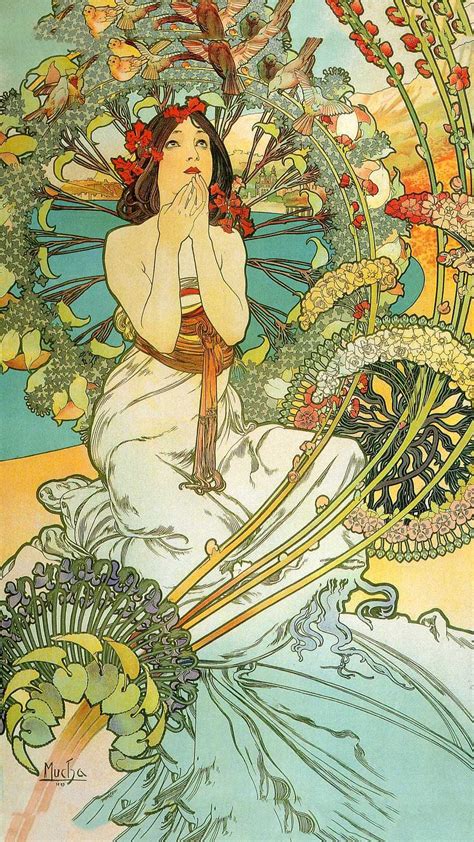 Alphonse Mucha Wallpaper Discover more Alphonse Mucha, Art, Paint ...