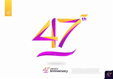 Number 47 logo icon design, 47th birthday logo number, anniversary 47 ...