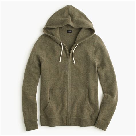 J.Crew Italian Cashmere Zip Hoodie in Green for Men - Lyst