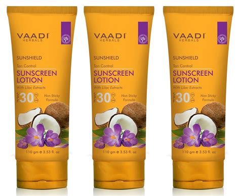 Vaadi Herbals Sunscreen Lotion SPF-30, 110g (Pack of 3) : Amazon.in: Beauty