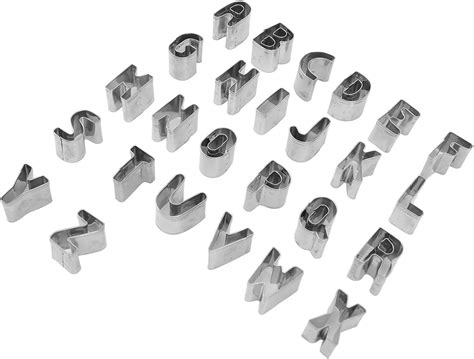 Amazon.com: 26Pcs Alphabet Cookie Cutters Capital Stainless Steel Box ...