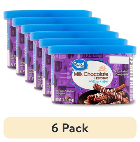 (6 pack) Great Value Milk Chocolate Flavored Melting Wafer, 7 oz ...