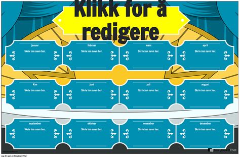 Trykkklar Teaterbursdagsplakat Раскадровка по no-examples