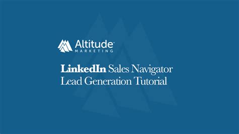 Rezultat imagine pentru LinkedIn Sales Navigator Tutorial 2019