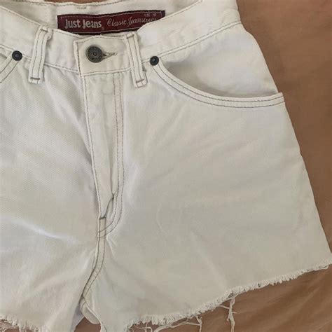 JUST JEANS WHITE DENIM SHORTS Super cute high... - Depop