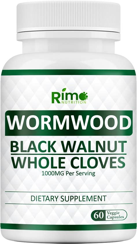 Amazon.com: Rimo Nutrition Wormwood Black Walnut Clove Capsules ...