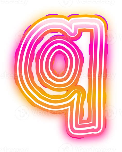 Gradient Neon Letter q 57181250 PNG