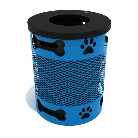 32 Gallon Dog Park Trash Can - Paw and Bone Cutout - Discount ...