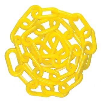Mr. Chain 51002-50 Heavy Duty Plastic Barrier Chain, 2, 50', Yellow ...