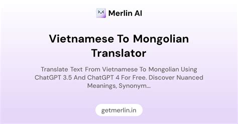 Vietnamese to Mongolian Translator