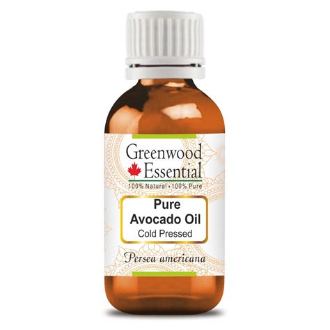 Greenwood Essential Pure Avocado Oil (Persea americana) | Cold Pressed ...
