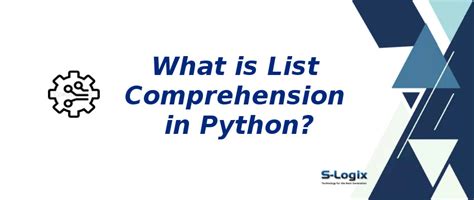 Python sample code for list comprehension in python | S-Logix
