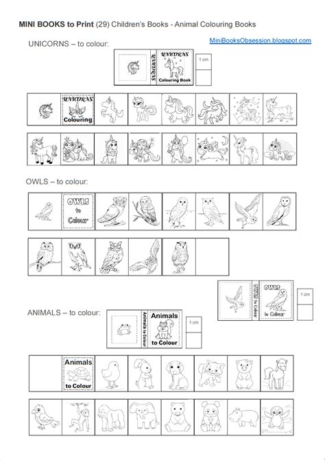 Mini Books Obsession: FREE MINI BOOKS TO PRINT (29) – Mini Colouring Books