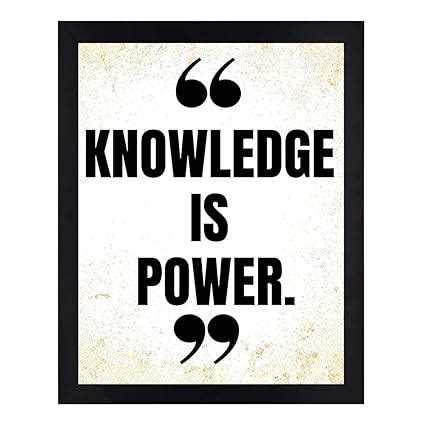 Interio Crafts Knowledge is Power Motivational Quote Framed Poster ...