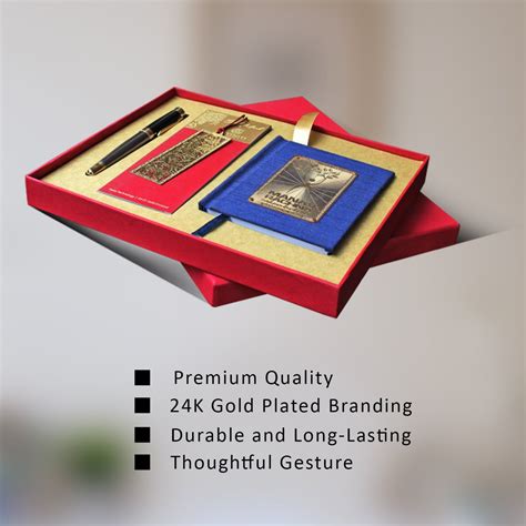 Diviniti Customized Combo of Steel Pen, Note Book & Bookmark with 24K ...