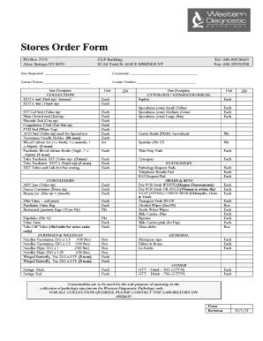 Fillable Online remotehealthatlas nt gov Stores Order Form - Remote ...