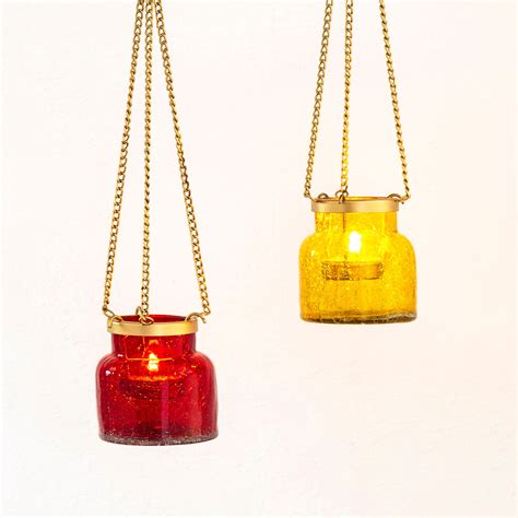 Buy Shalimar Metal Multicolour T-Light Hanging Candle Jars - Set of 2 ...