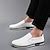 Men's White Slip-On Loafers – Casual Lightweight Breathable Shoes for ...
