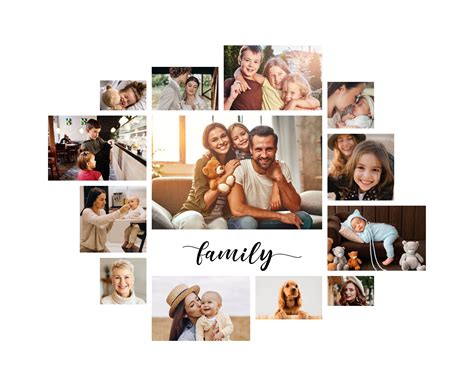 Family Photo Collage Template: Customizable Photoshop Design (instant ...