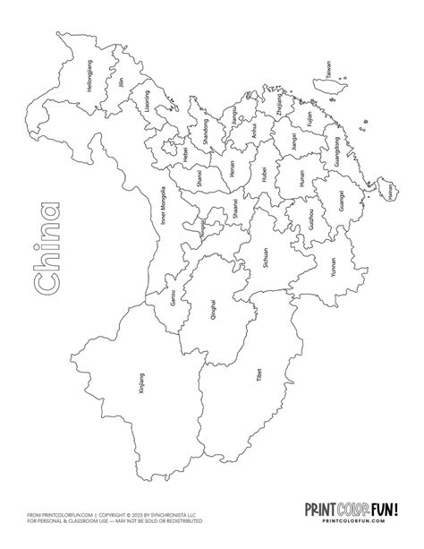 China Map Printable Single-Color 的图像结果