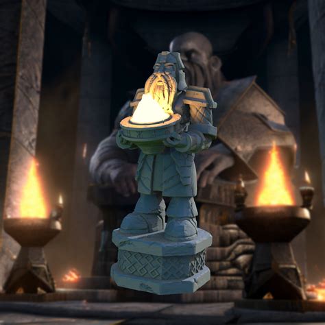 Buy Lighted Dwarf Statue LED Resin Miniature Terrain Fantasy LED Vol 1 ...