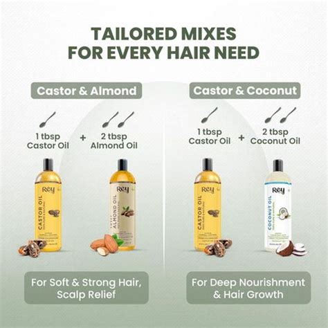 Rey Naturals Cold Pressed Castor Oil, Coconut Oil & Sweet Almond Oil ...